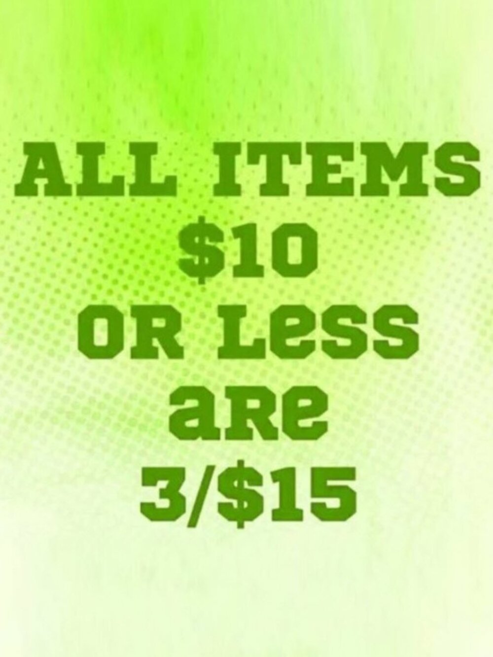 MOST items $5 each when you buy 3+